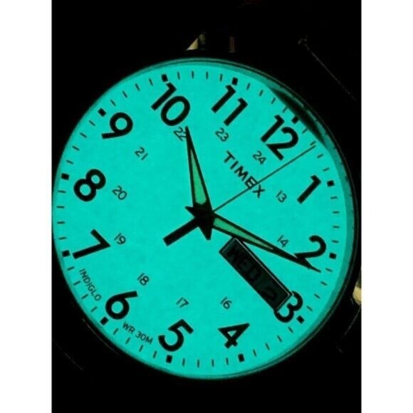 Timex Men's Watch T2M935 Quartz 36mm White Dial Indiglo Two Tone Stretched Band - Picture 8 of 14